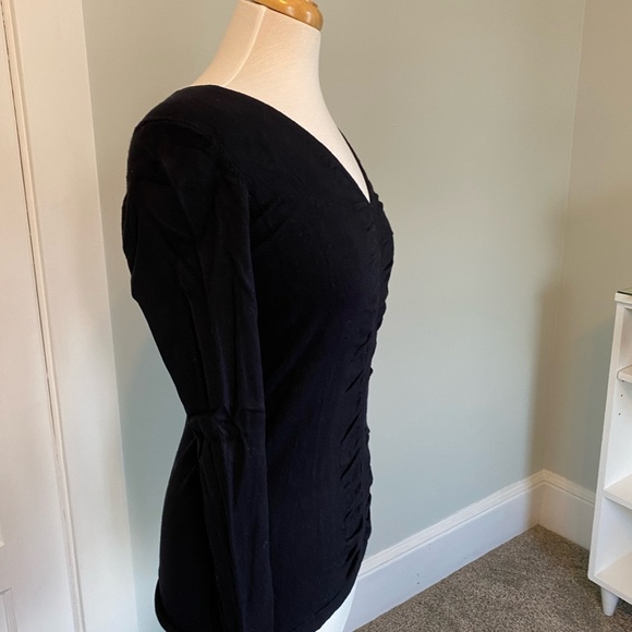 Express Black V-Neck Sweater Sz. Small. Beautiful and form-fitting. - Picture 4 of 8